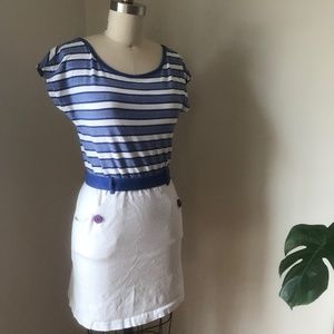 blue & white Charlotte Ronson dress size M